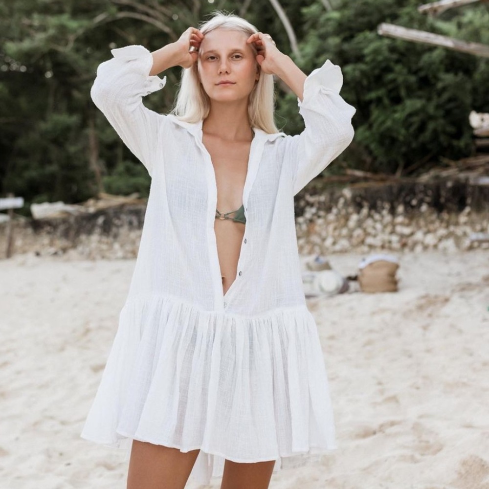 LA CONFECTION Hermione Long Sleeve Smock Dress